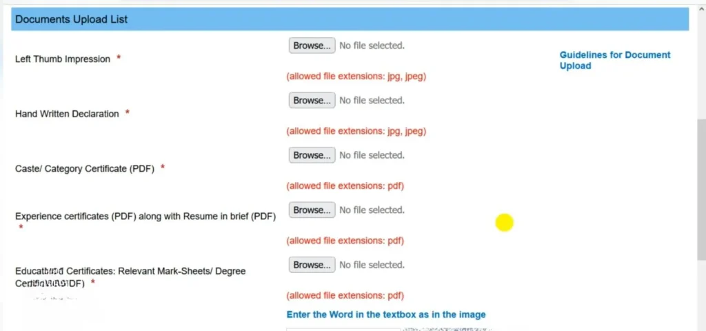 Upload Documents