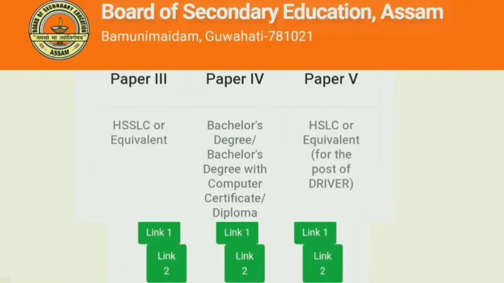 Click on Paper 3, 4 or 5